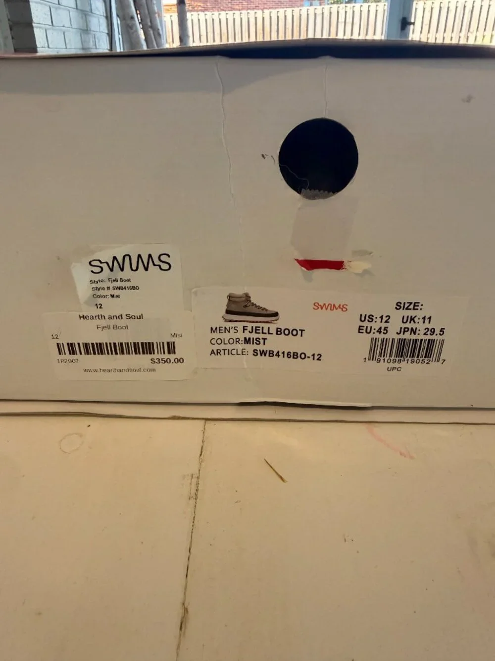 Swims Men's Fjell Boot (Size 12) - Color: Mist: NEVER WORN